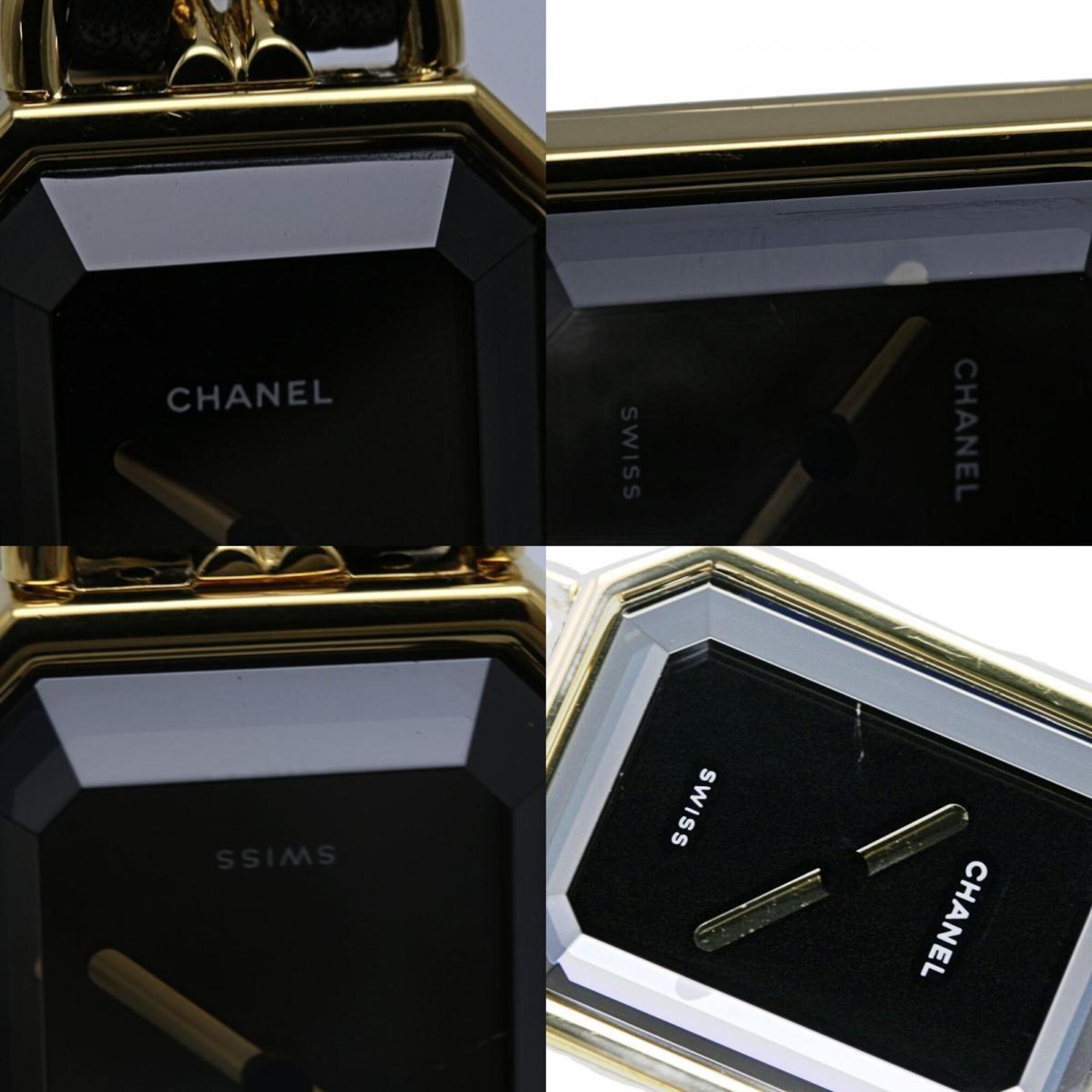 CHANEL Premiere Women's Watch, Size M, H0001 483011002, Gold Plated (GP) x Leather Strap, 130519 — Good