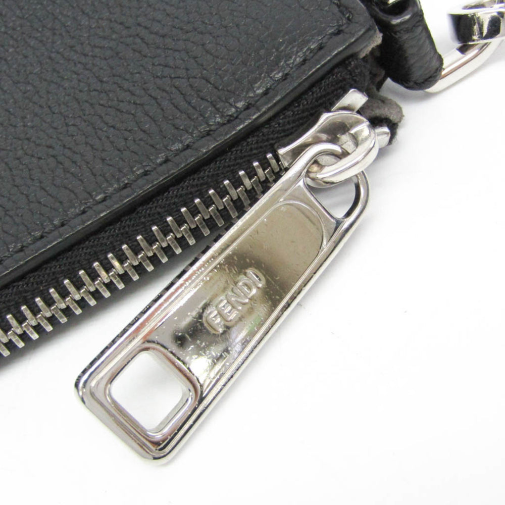 Fendi 7N0146 Women,Men Leather Shoulder Bag Black — Like New