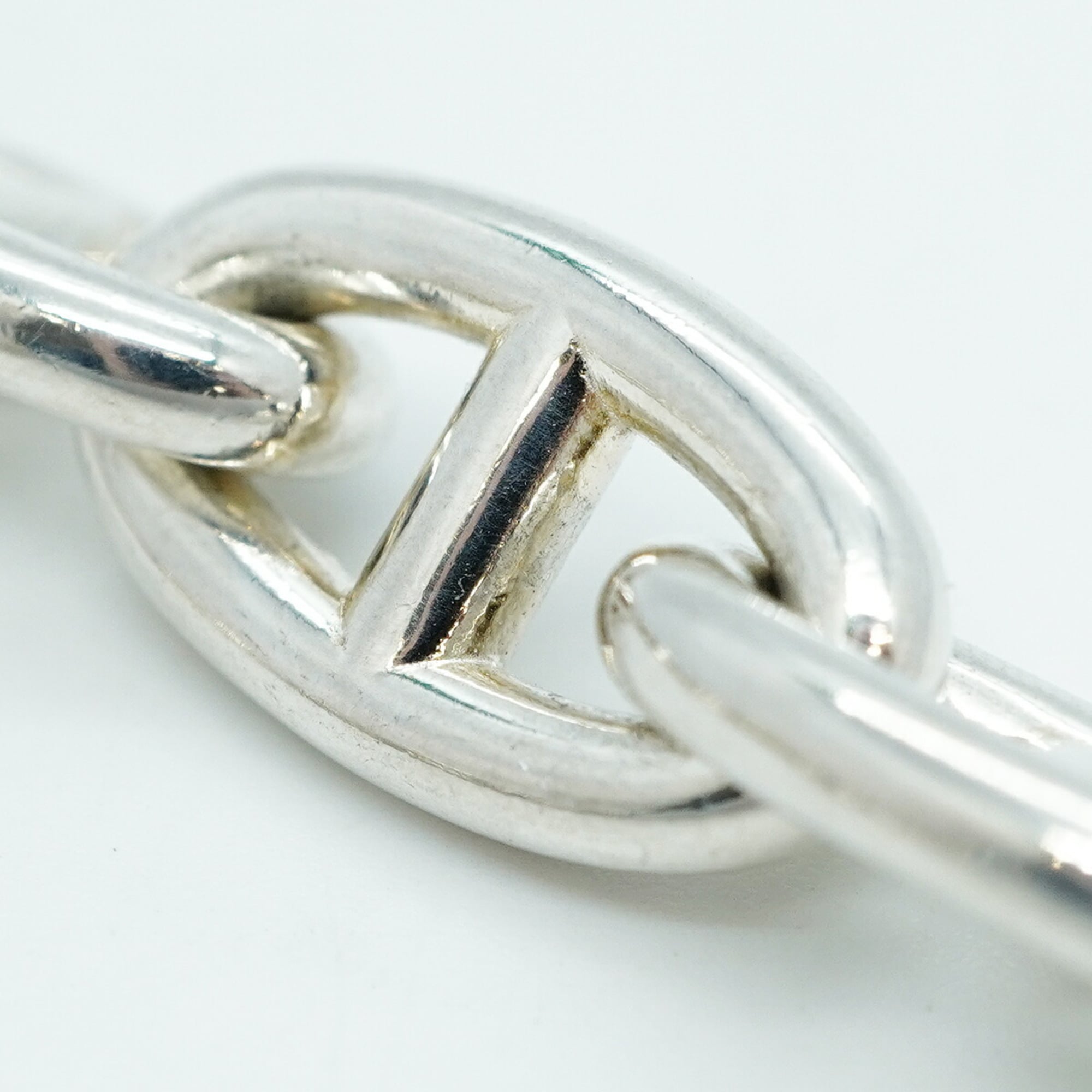 Hermes Hermès Chaine d'Ancre Necklace, GM, 29 Links, Silver 925, Men's/Women's