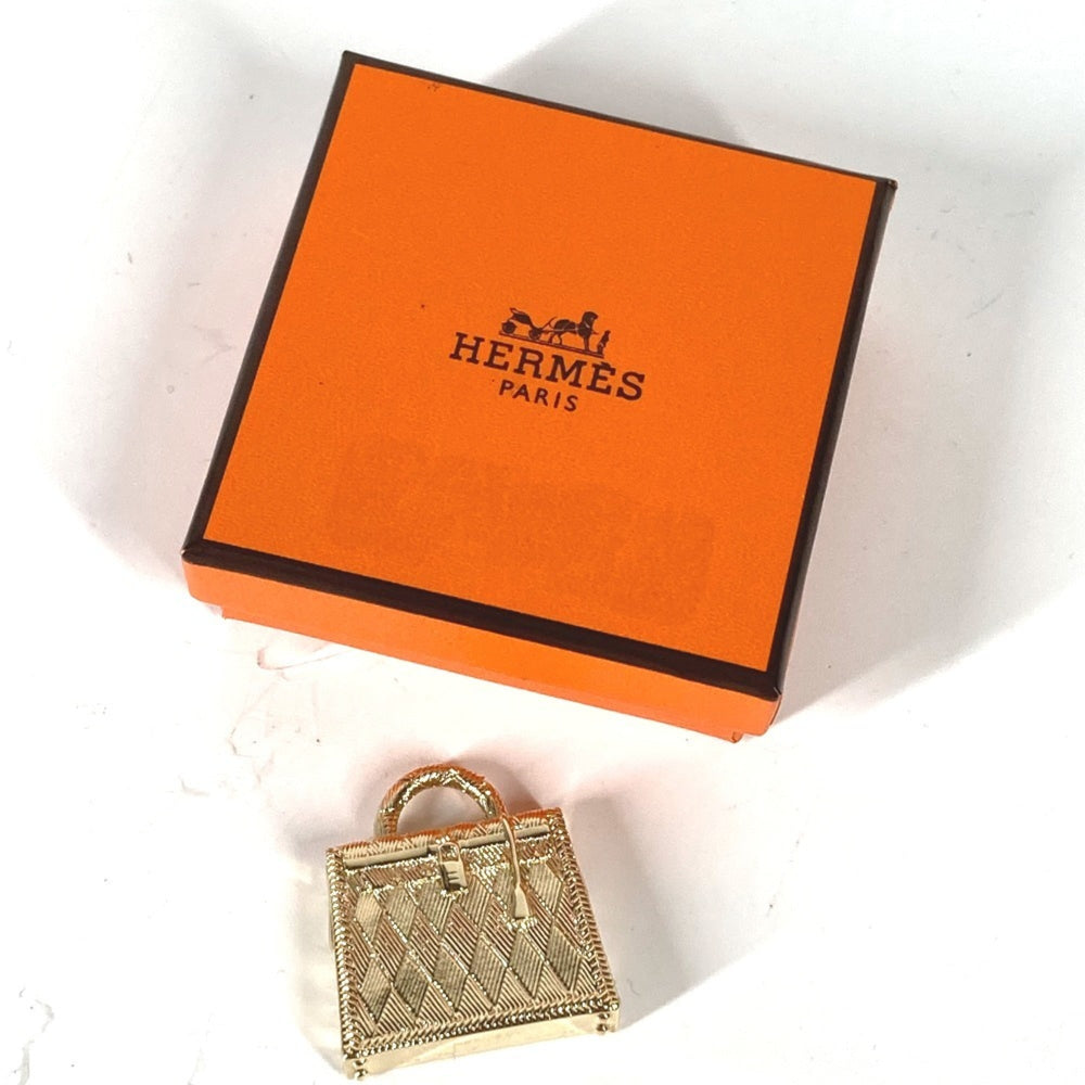 HERMES Hermes Pendant Necklace Curiosity Curiosite Permabrass Charm Metal Women's Gold E-240221-12 — New - Store Return