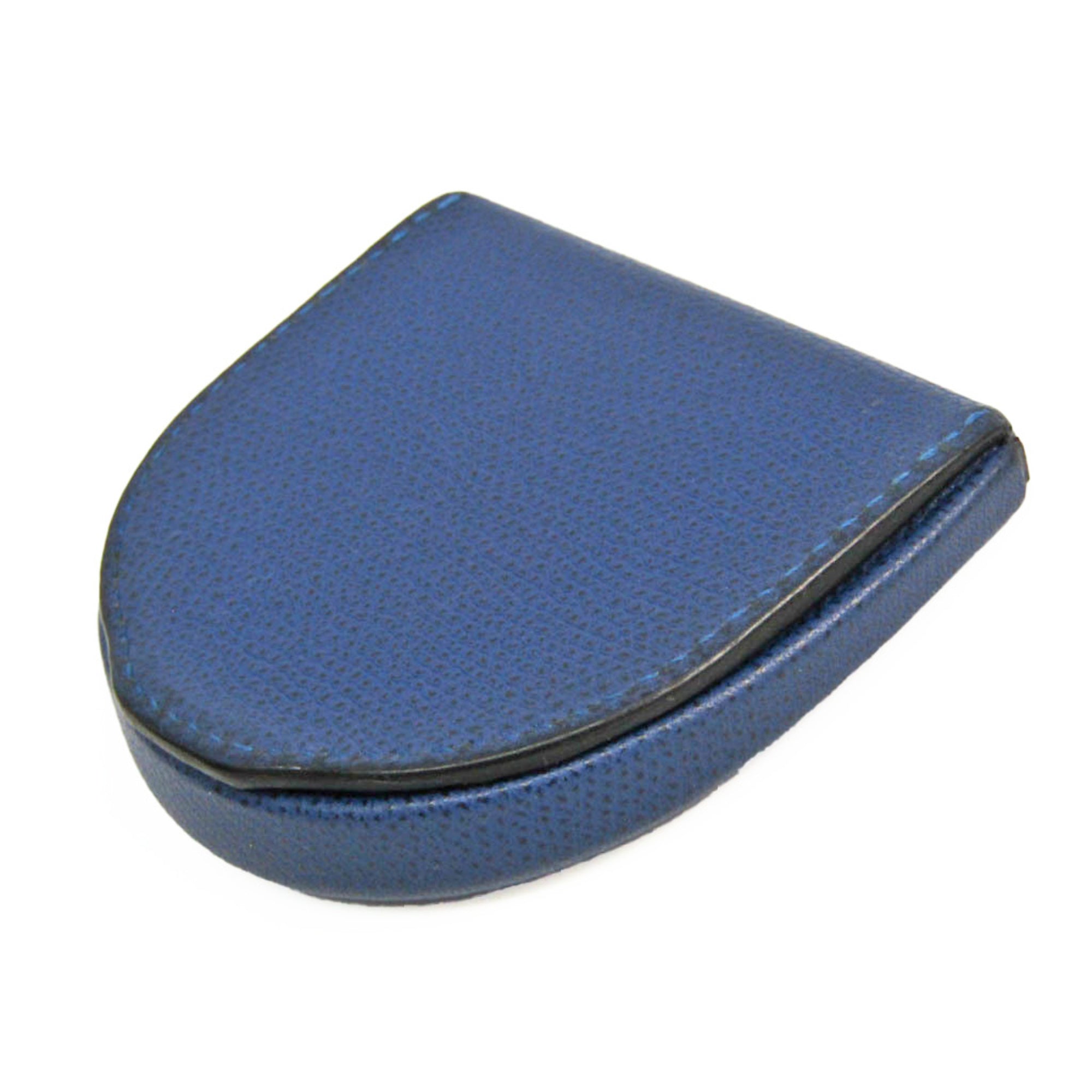 Valextra Unisex Leather Coin Purse/coin Case Royal Blue