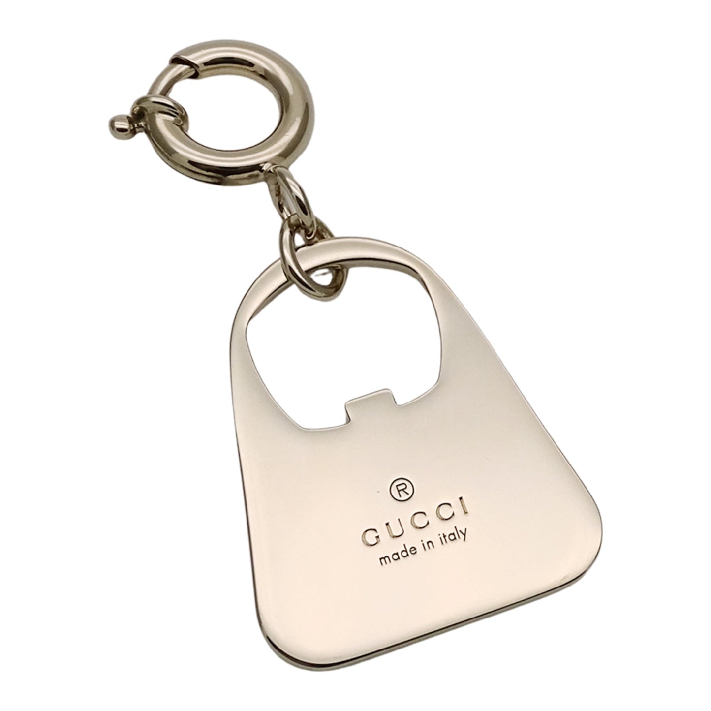 Gucci Jackie Metal Bag Charm for Women, Bordeaux 837066, Champagne Gold Mini