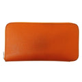 Hermes Hermès Women's Azap Silkin Classic Long Wallet in Epsom Leather, Orange, Silver Hardware, Round Zipper, R Stamp