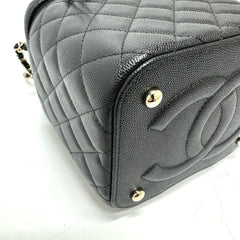 CHANEL AS2362 Coco Mark CC Matelasse Quilted Chain Bag Shoulder Handbag Vanity Caviar Skin Women's Black G-231125-90 — New - Store Return