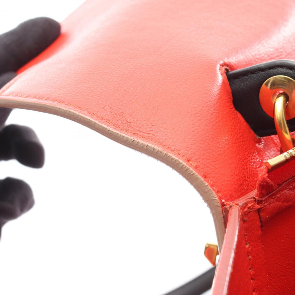 Celine BELT BAG MINI, a leather belt bag/handbag for women, available in red, beige, and black (176103).