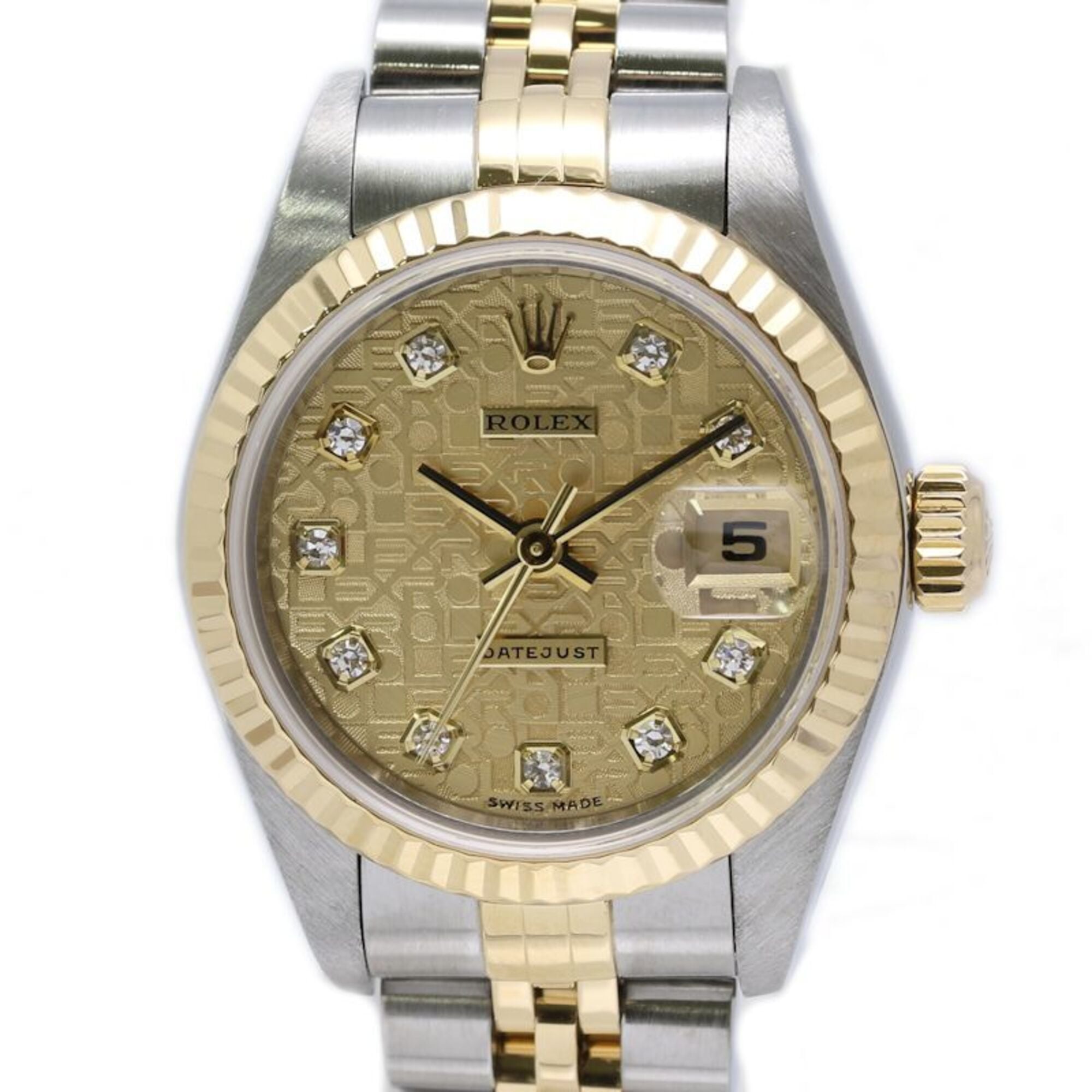 ROLEX Datejust 10P Diamond 79173G Women's Watch SSx18K Yellow Gold 40464 — Good