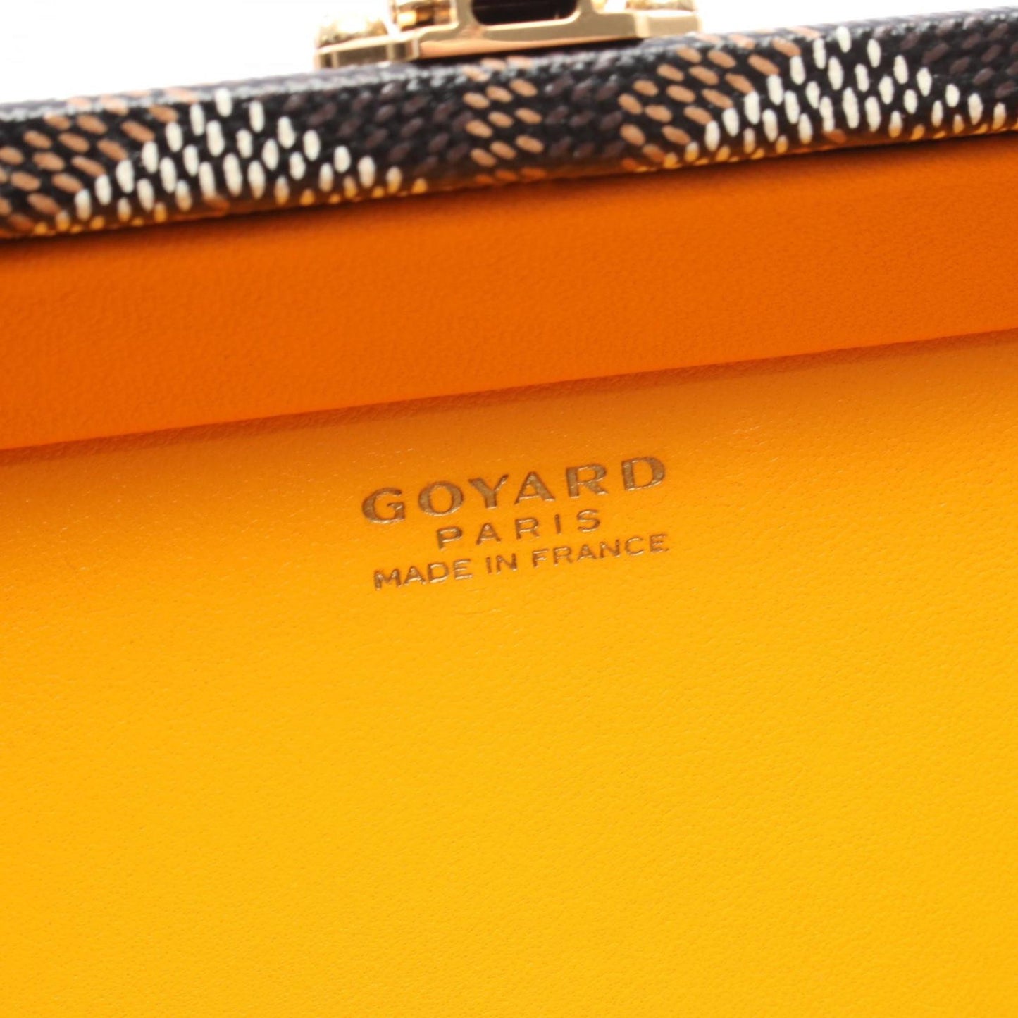Goyard Minaudière Trunk Bag, Shoulder Coated Canvas and Leather, Women's, Black, Brown, White, MINA08PMLTY01CL03O
