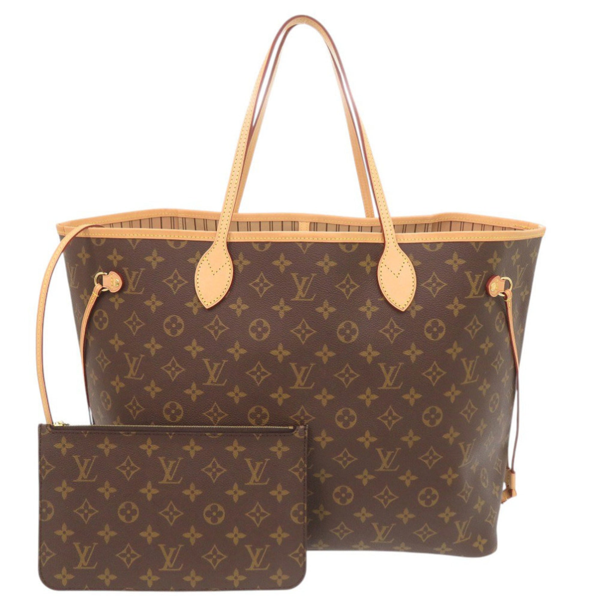 Louis Vuitton Neverfull GM Handbag with Pouch, Monogram M40990 Tote Bag LV 1668 LOUIS VUITTON — Like New
