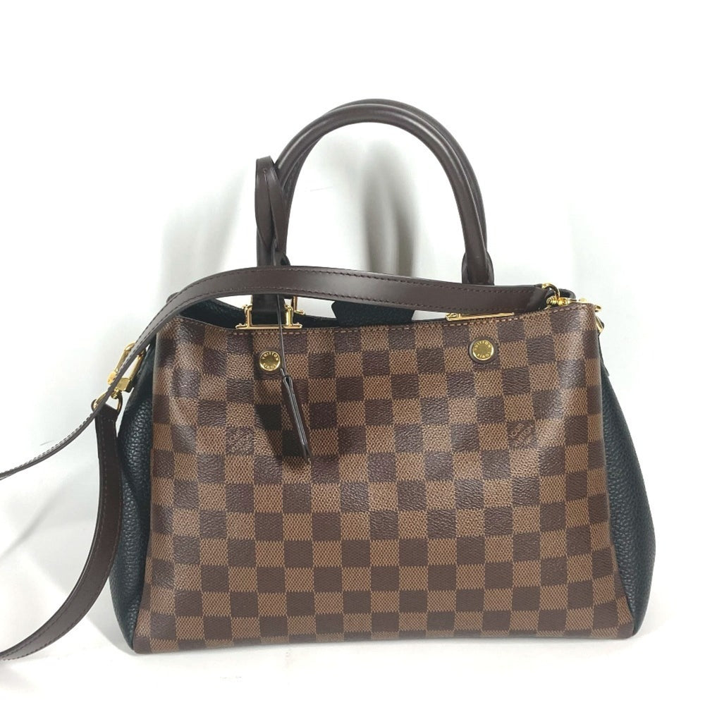 LOUIS VUITTON N41673 Damier Brittany Handbag Shoulder Bag Tote Canvas Women's Ebene Brown L-240829-8 — Like New