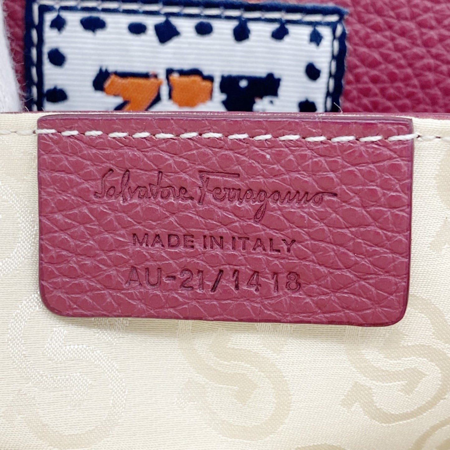 Salvatore Ferragamo Gancini Tote Bag, Bordeaux Canvas and Leather, 2-Way Bag for Women, P1926603