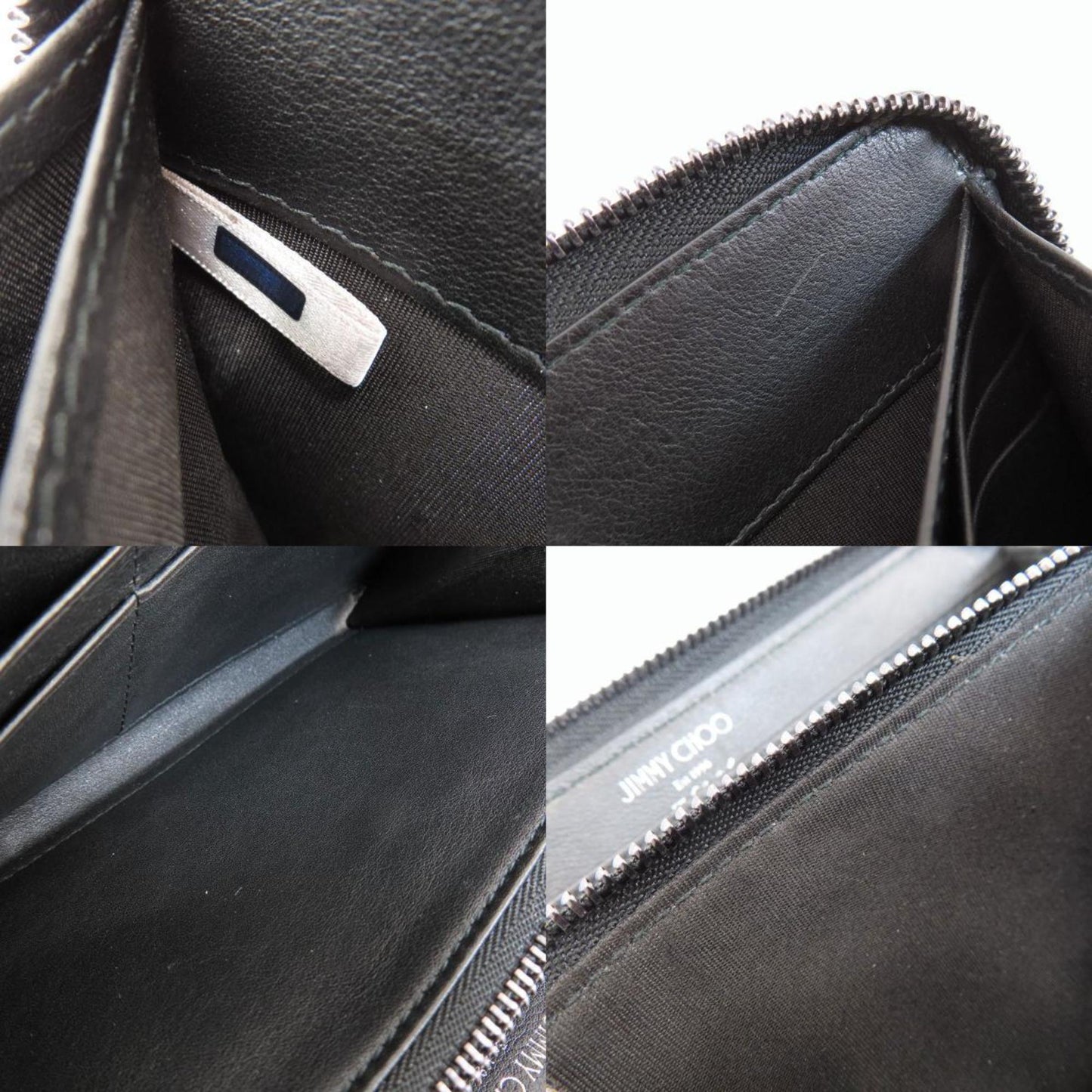 Jimmy Choo Star Studs Long Wallet Leather Women's