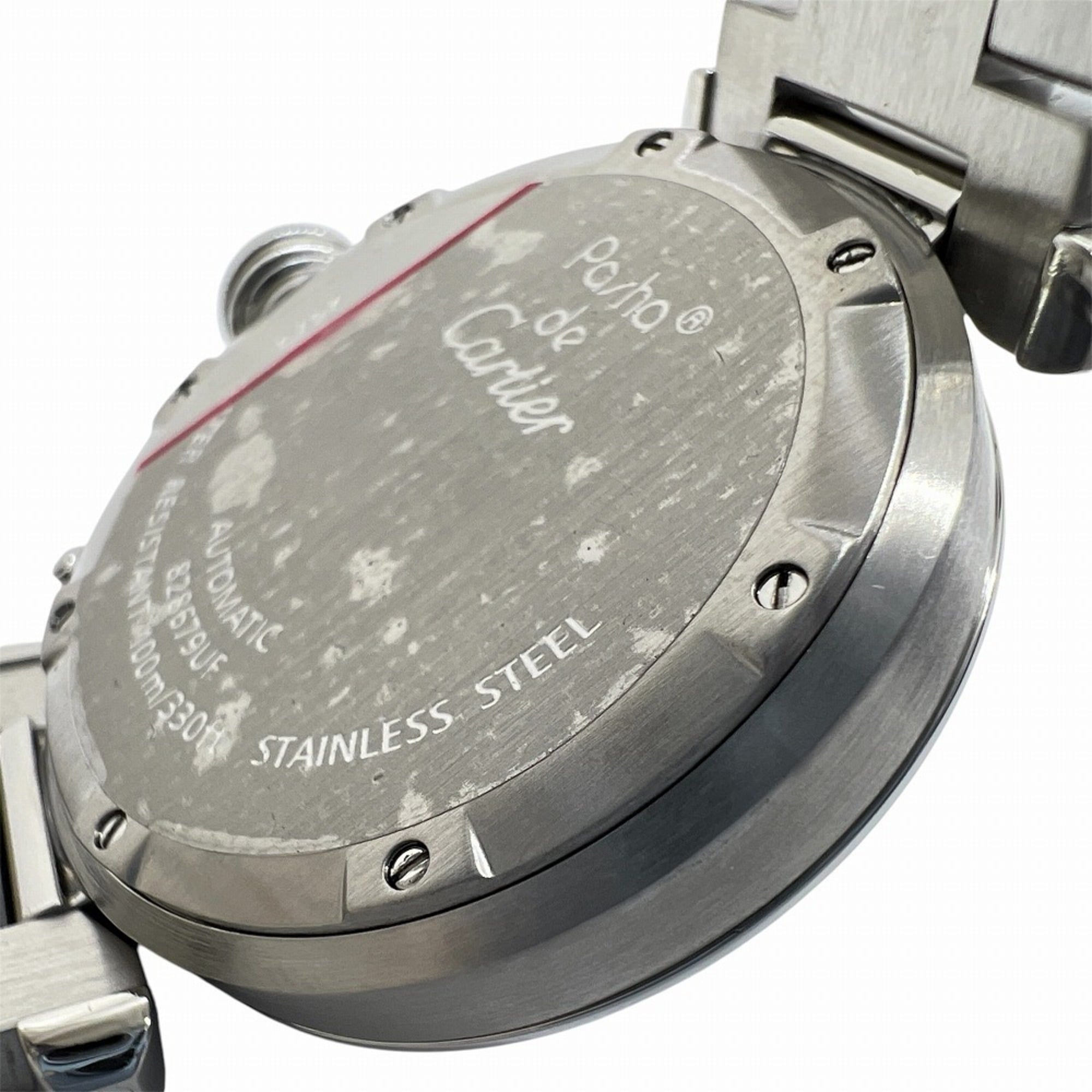 Cartier Pasha C Big Date Stainless Steel White Dial W31055M7 Automatic Watch for Women and Men — Very Good
