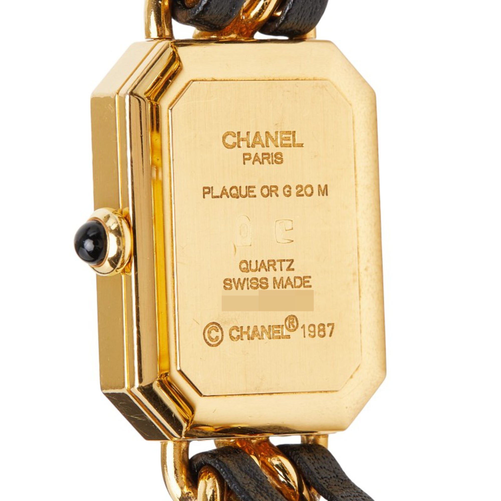 Chanel Première L Watch H0001 Quartz Black Dial Plated Leather Onyx Women's CHANEL — Good