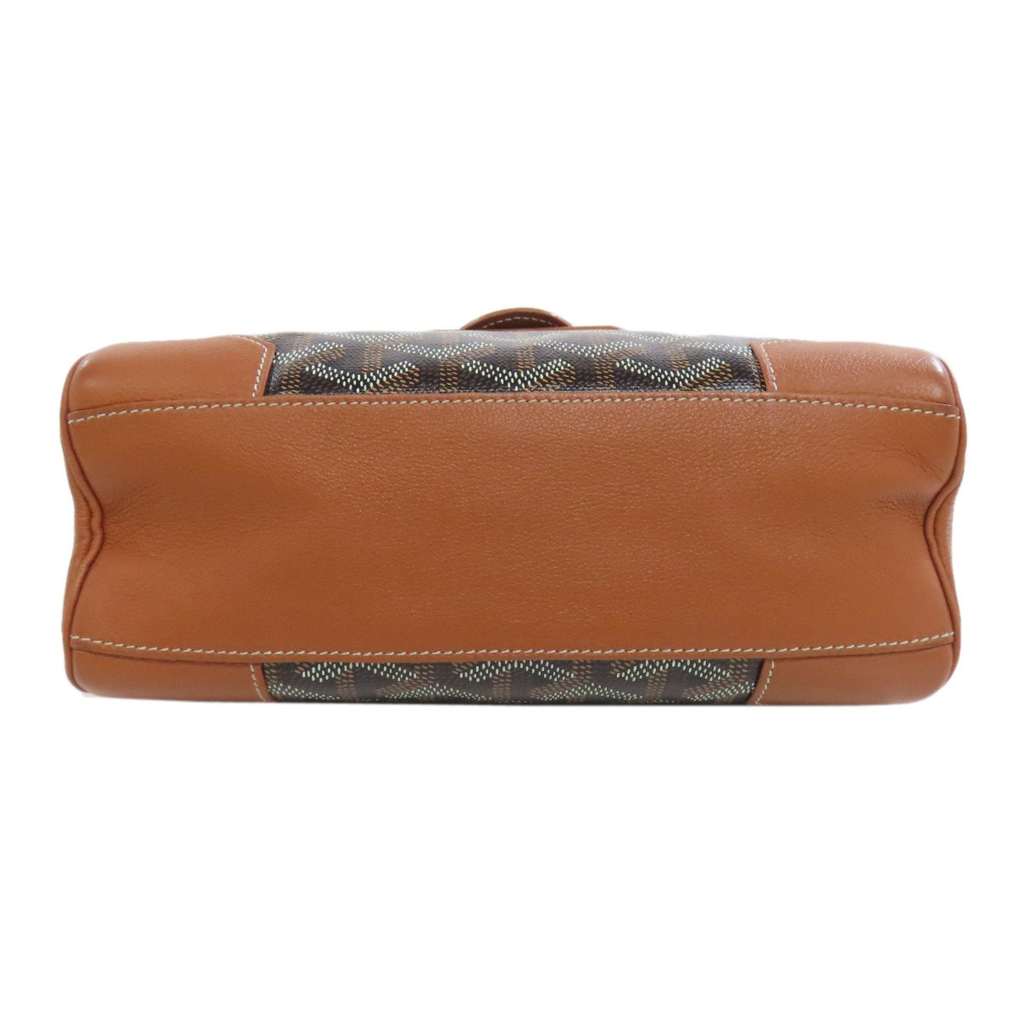 Goyard Saigon Mini Handbag in Coated Canvas and Calfskin Leather for Women