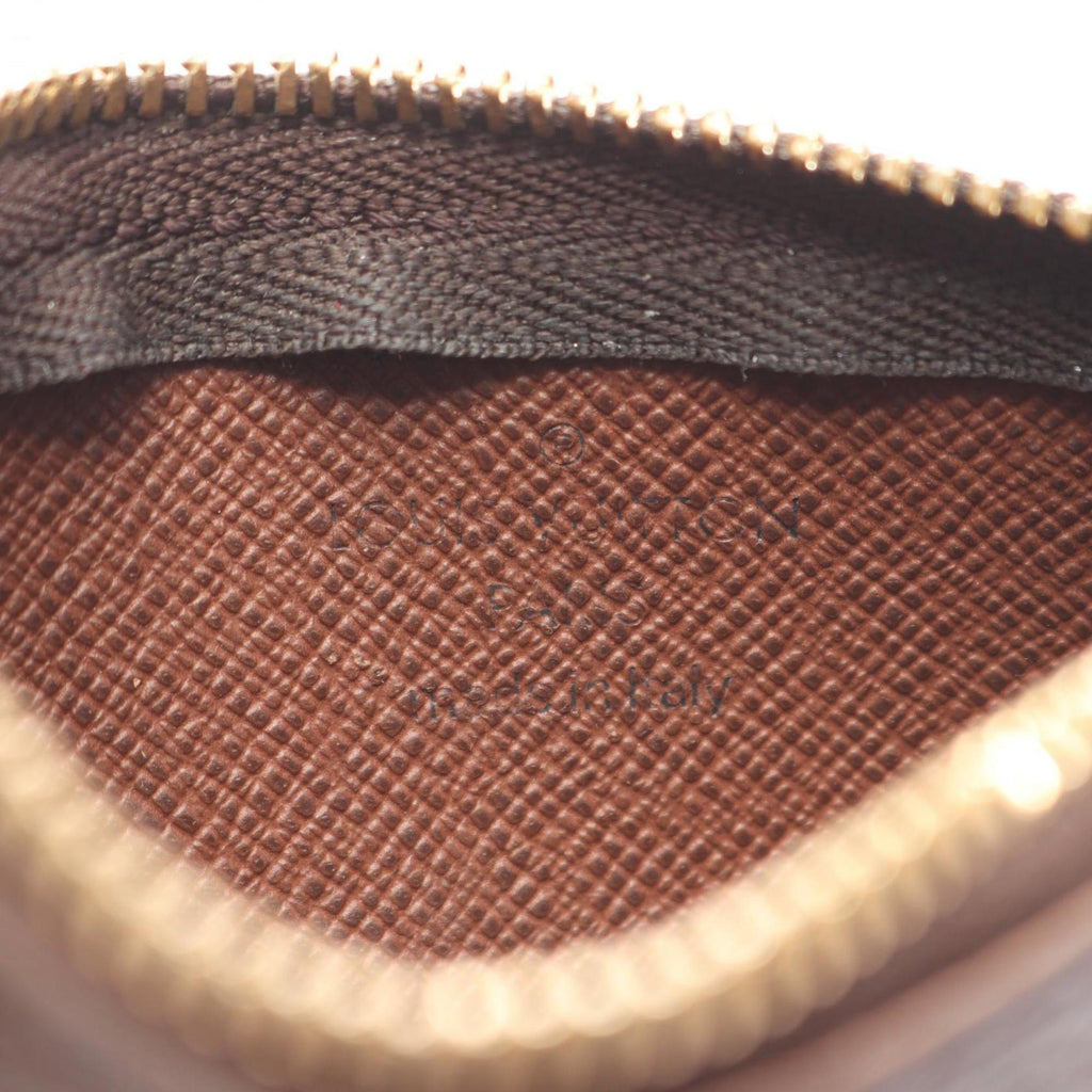 Louis Vuitton Pochette Cle Wallet with Coin Purse, Coated Canvas, Monogram, Brown, Men's and Women's, M62650