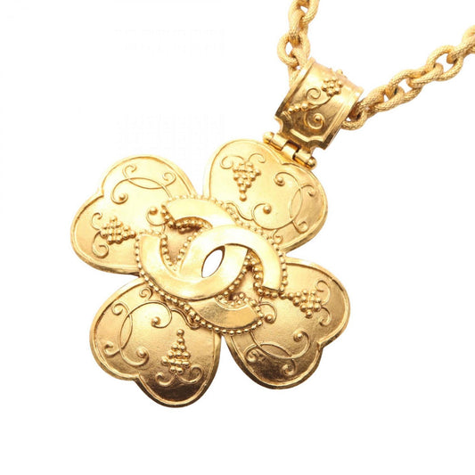 CHANEL Coco Mark Necklace Jewelry GP (Gold Plated) Women's Gold