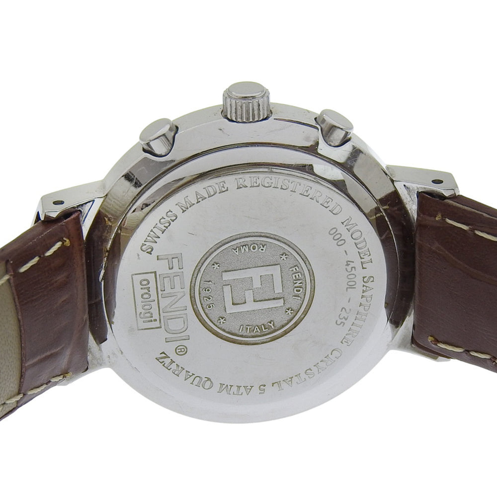 Fendi Olologi 4500L Stainless Steel x Leather White Quartz Analog Watch for Women — Good