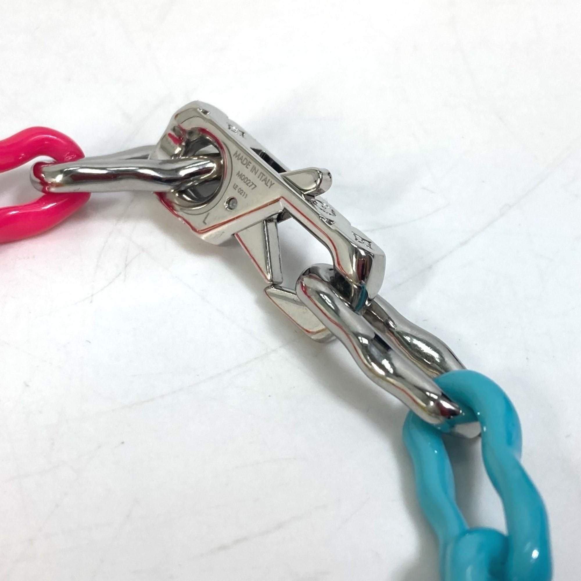 LOUIS VUITTON M00277 Watercolor Rainbow Charm Bracelet, Metal, Men's, Multicolor — Like New
