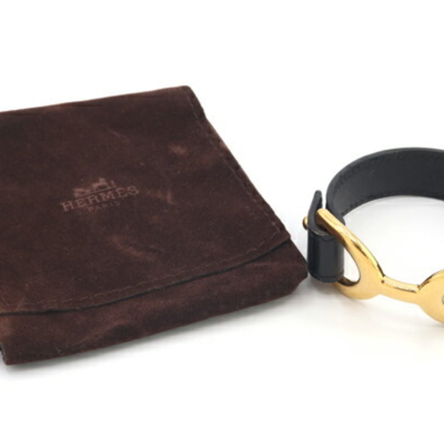 Hermes Pavan Black Bracelet, K Stamp, 2007, Women's Bangle, HERMES