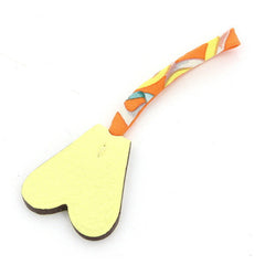 Hermes Petit h Small Heart Yellow/Orange Bag Charm — Like New