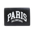 BALENCIAGA Tri-fold Wallet Leather Black Men's Women's 55908g