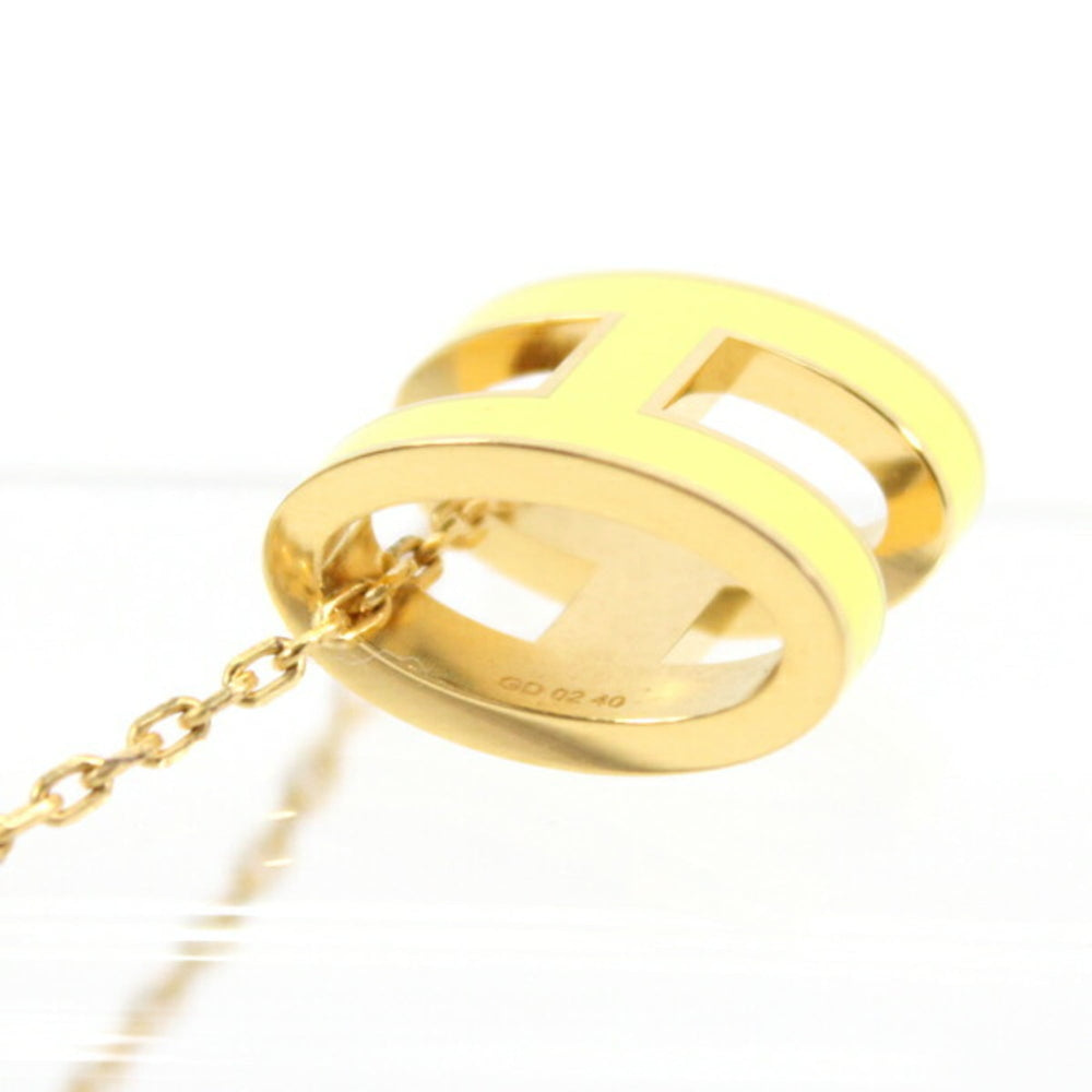 Hermes Hermès Pop H Necklace in Yellow Gold and Lacquer, Women's, T6029 — Like New