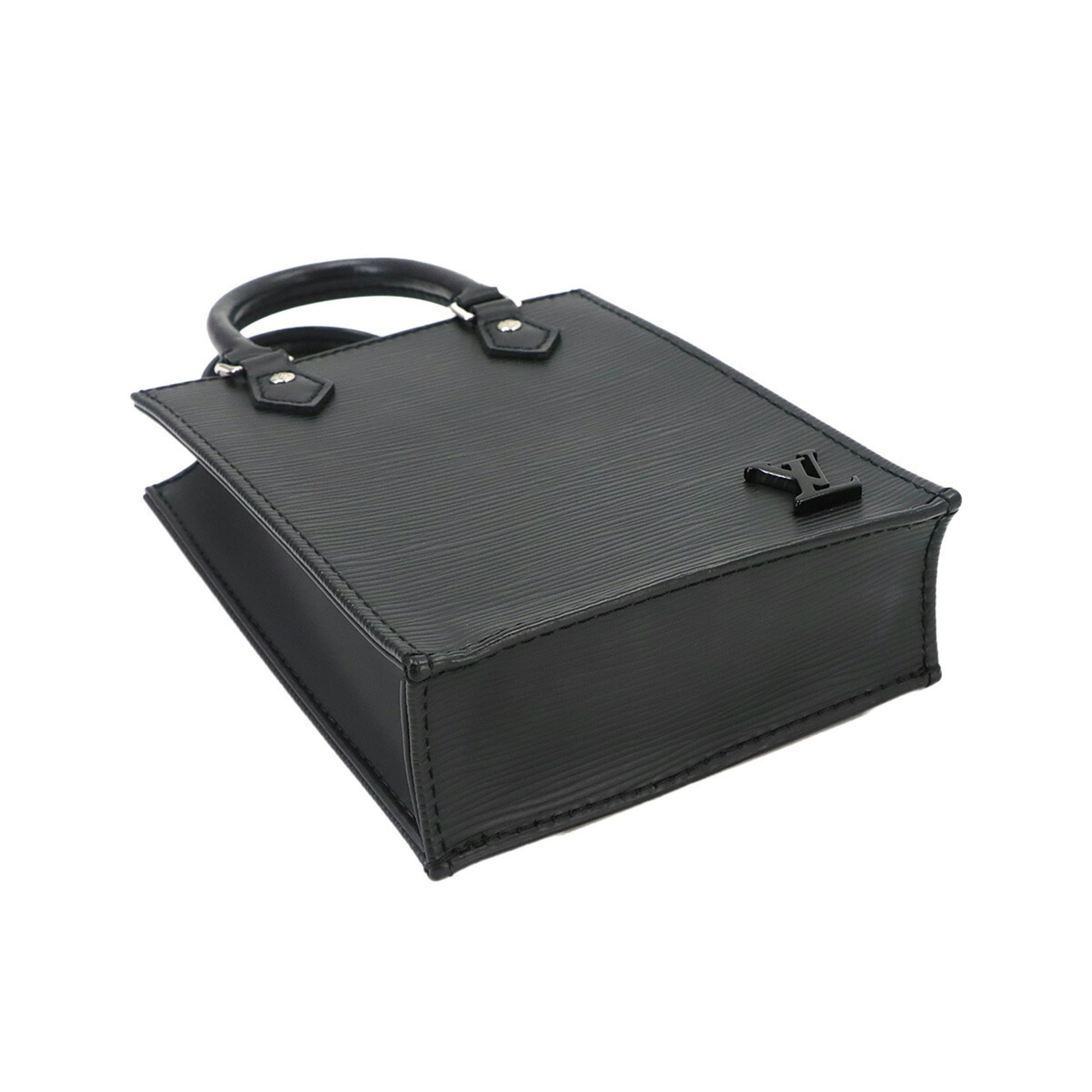 Louis Vuitton Epi Petite Sac Plat 2-way Hand/Shoulder Handbag Leather Noir M69441 — Like New