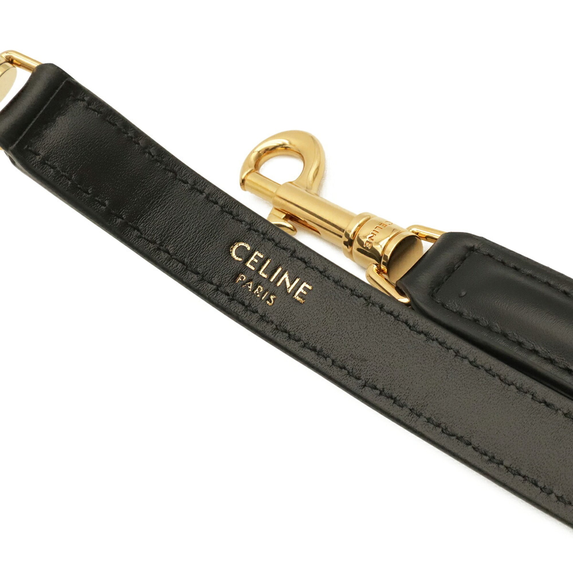 CELINE Small 16 Seize One-Handle Handbag Shoulder Bag Calfskin Black 188003 — New - Store Return