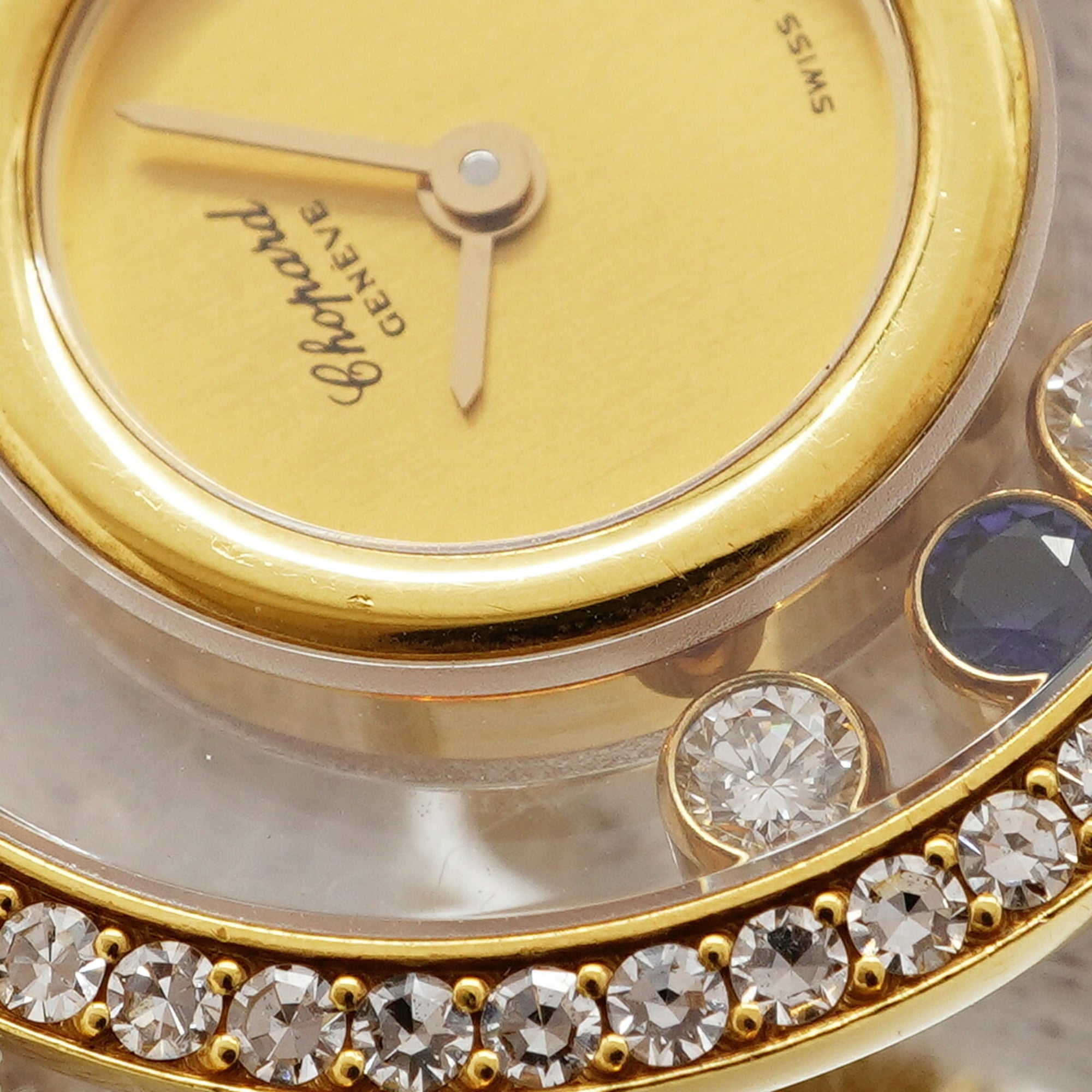 Chopard Happy Diamonds YG 20 3926-24 Gold Dial Women's Watch — Good