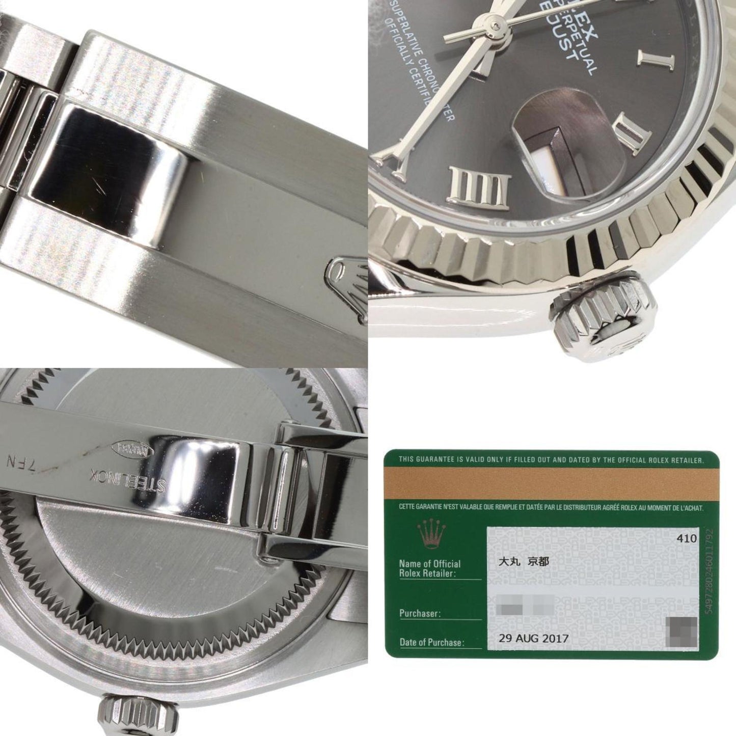 Rolex 279174 Datejust 28 Watch Stainless Steel SS K18WG Ladies ROLEX