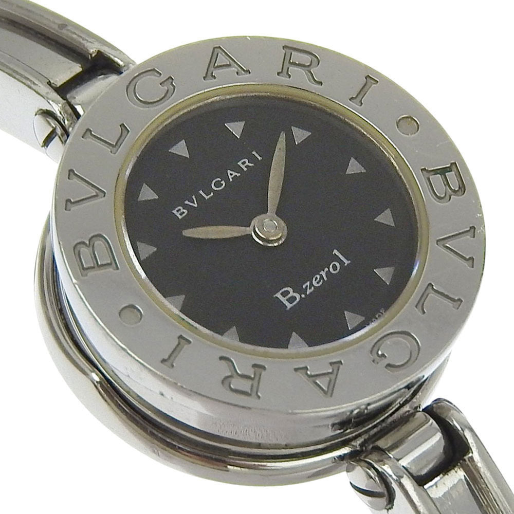 BVLGARI Bzero1 Watch, BZ22SS, Stainless Steel, Quartz Movement, Analog Display, Black Dial, Women's — Good