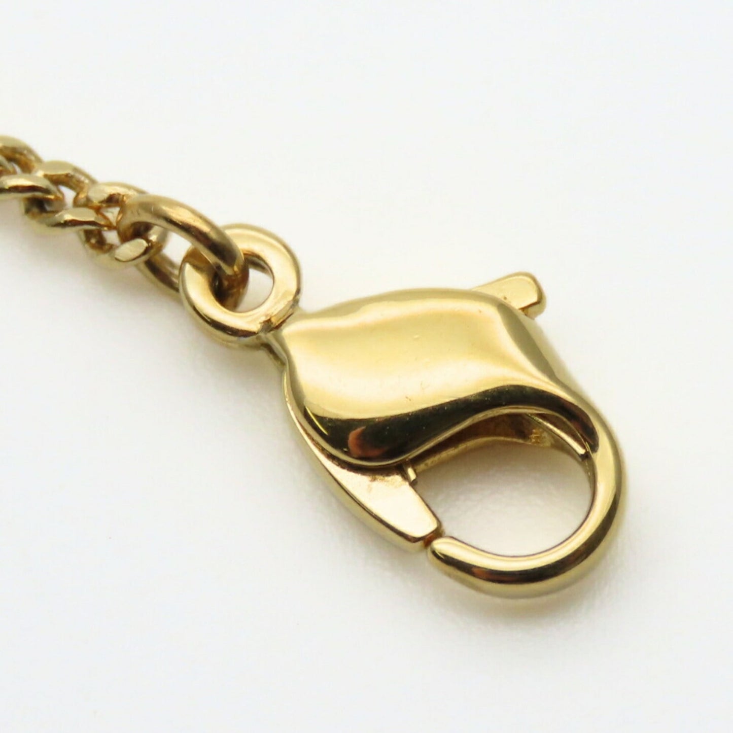 Christian Dior Necklace, Metal, Rhinestone, Gold Plated, GP, Women's,