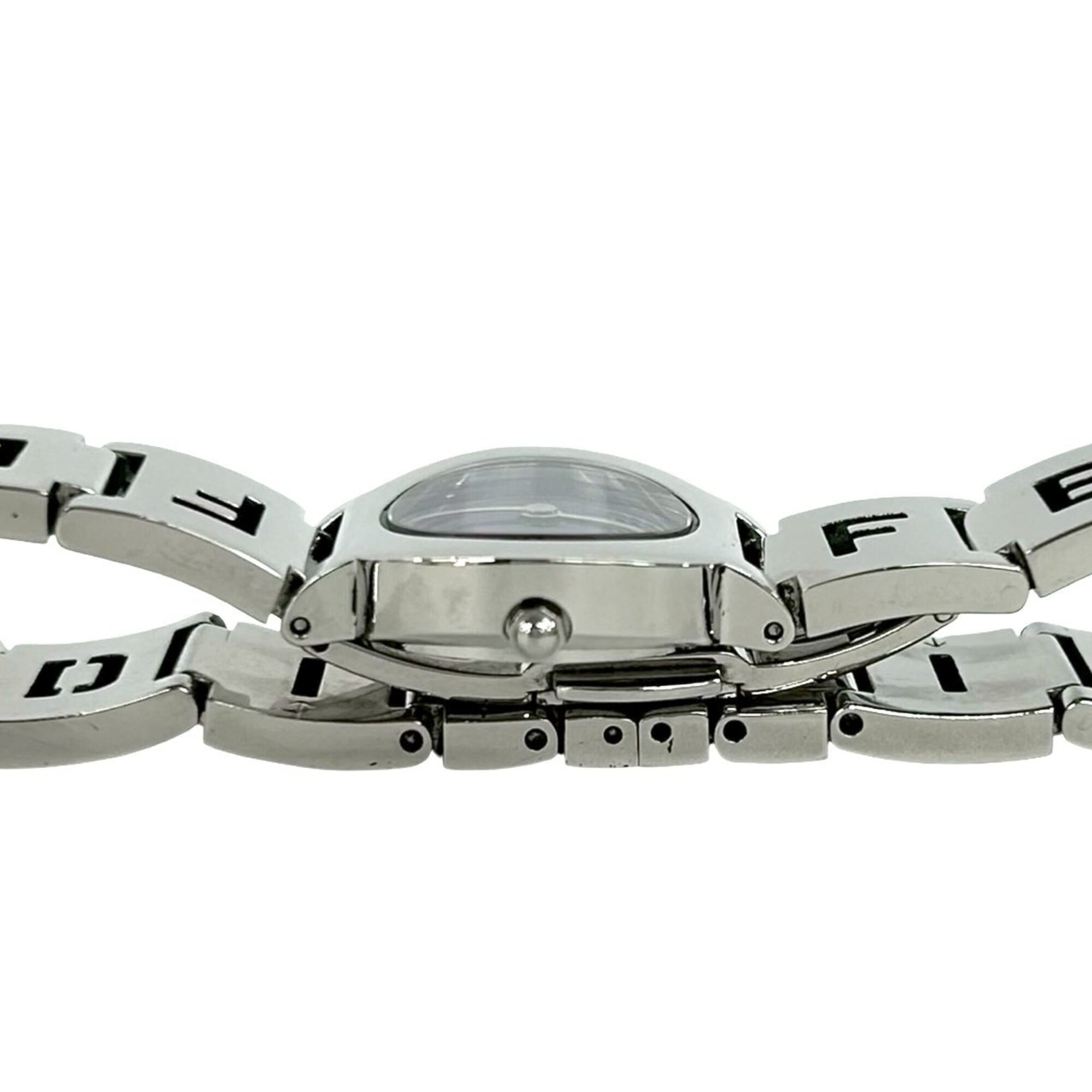 FENDI 3050L Logo Stainless Steel Quartz Wristwatch, Silver, 31132 — Good