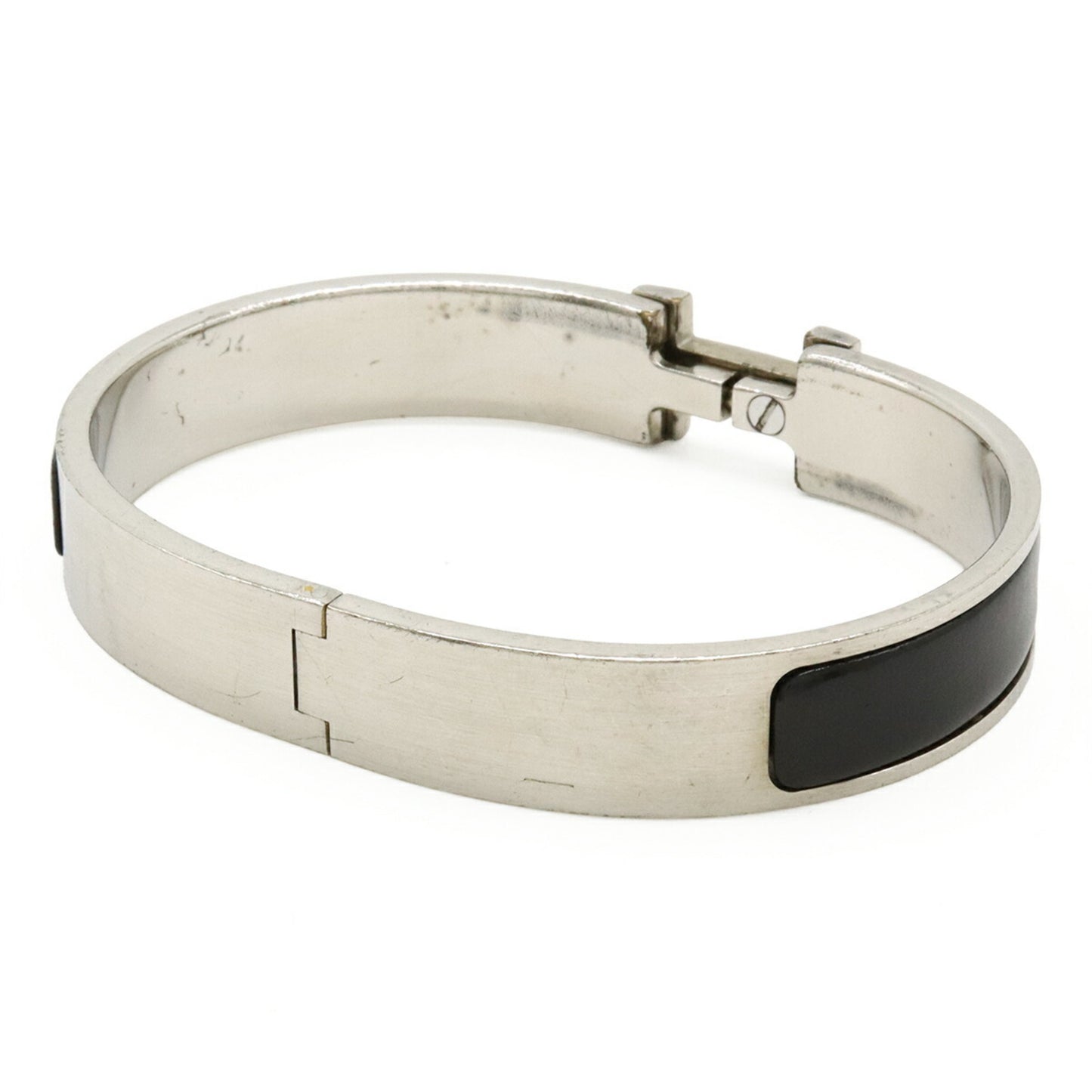 HERMES Click HH Ash Bracelet Bangle in Noir Matte Black