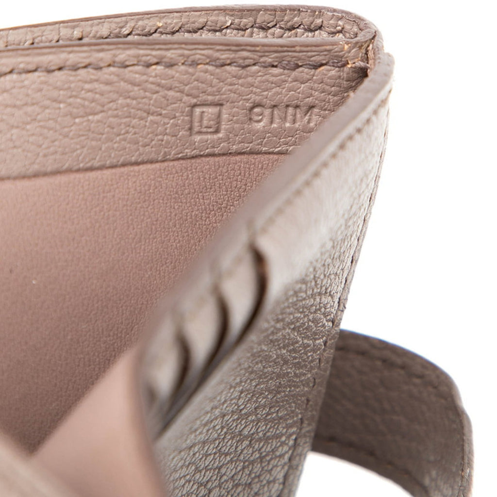 Hermes Hermès Bearn Compact Bi-fold Wallet in Greige/Gray Chevre, Women's