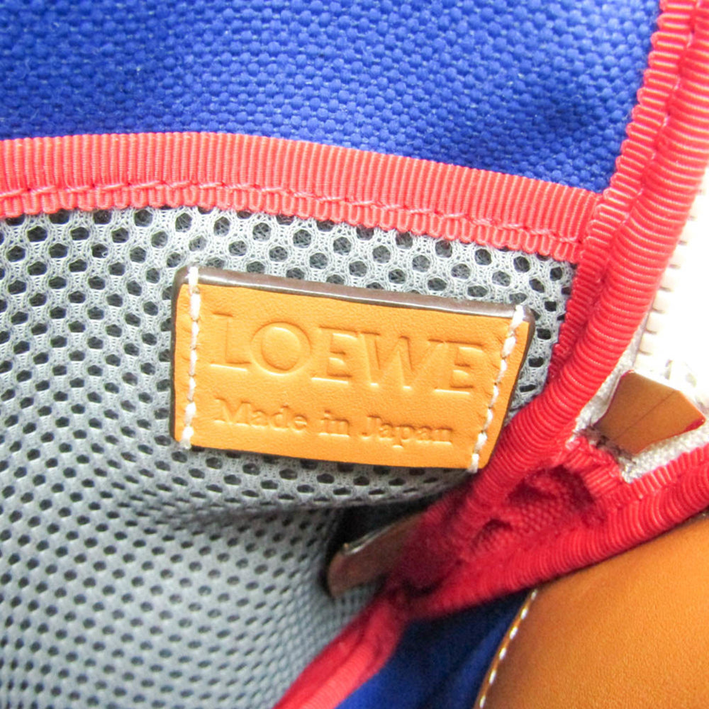 Loewe Eye Loewe Nature 101.50AC41 Men,Women Canvas Pouch Blue,Gray,Red Color — Like New
