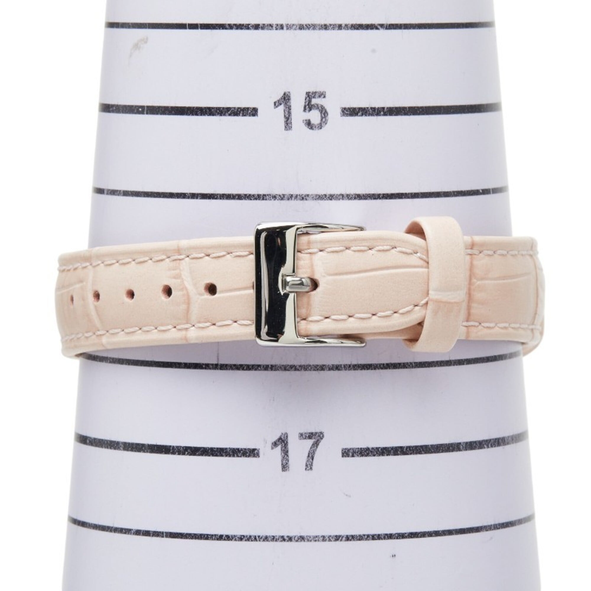 Tiffany & Co. Atlas Watch Z1300.11.11A31A41A Quartz Pink Dial Stainless Steel Leather Ceramic Ladies' — Very Good