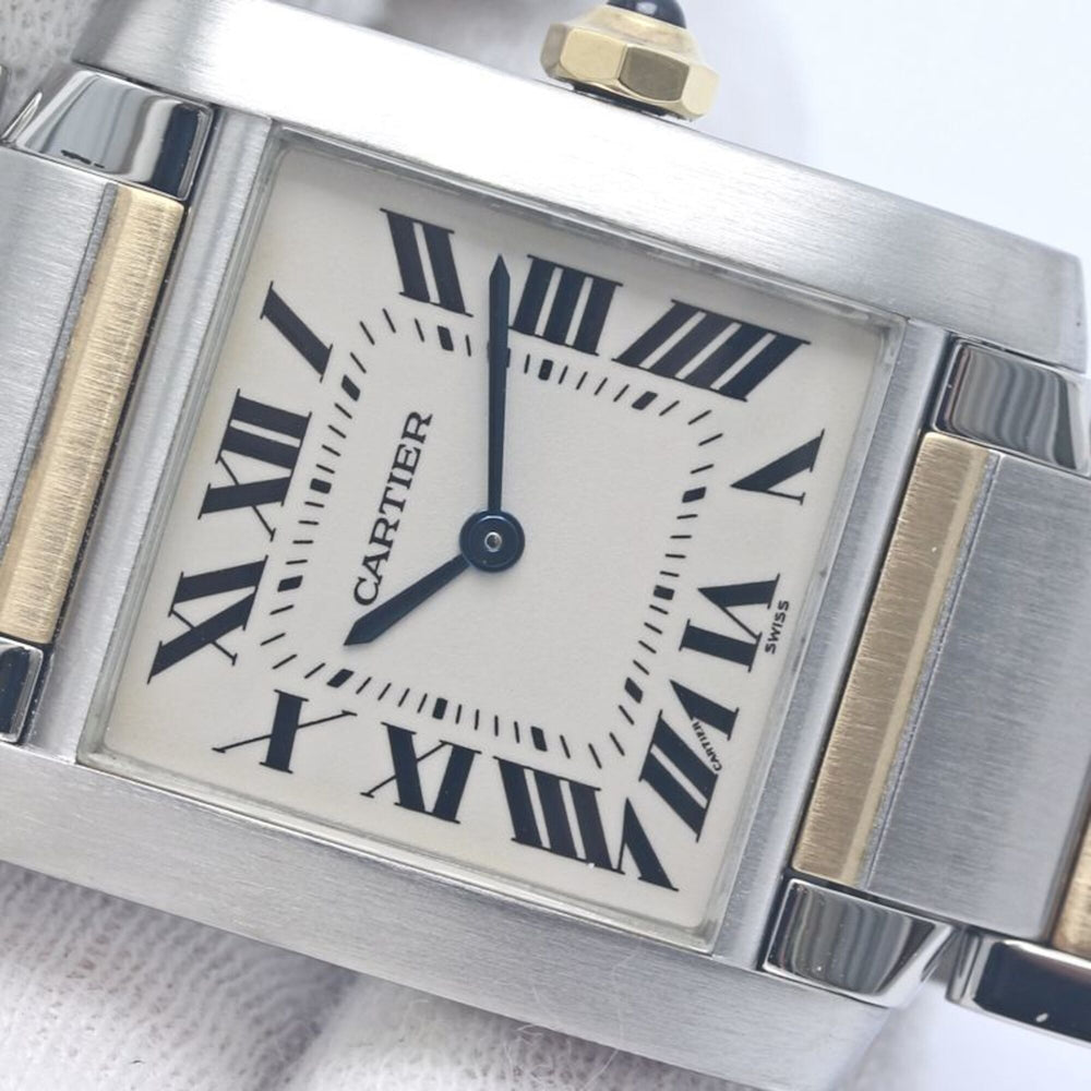 CARTIER Tank Française MM W51006Q4 Watch, Boys' Size, 18K Yellow Gold x Stainless Steel, 40390 — Very Good