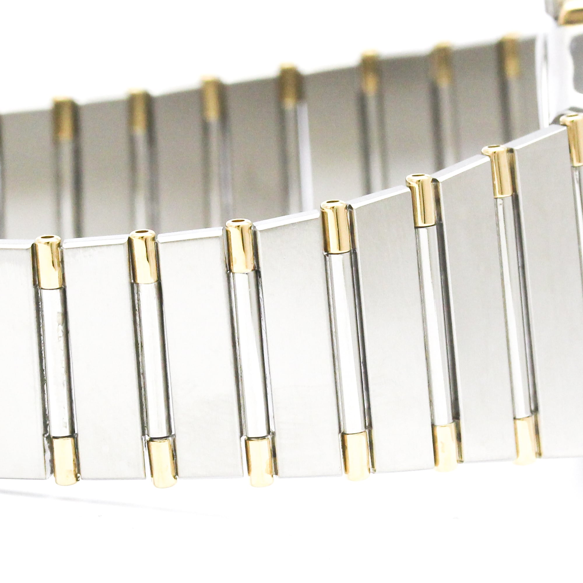 OMEGA Constellation 18K Gold Steel Quartz Mens Watch 396.1080 Polished — Very Good