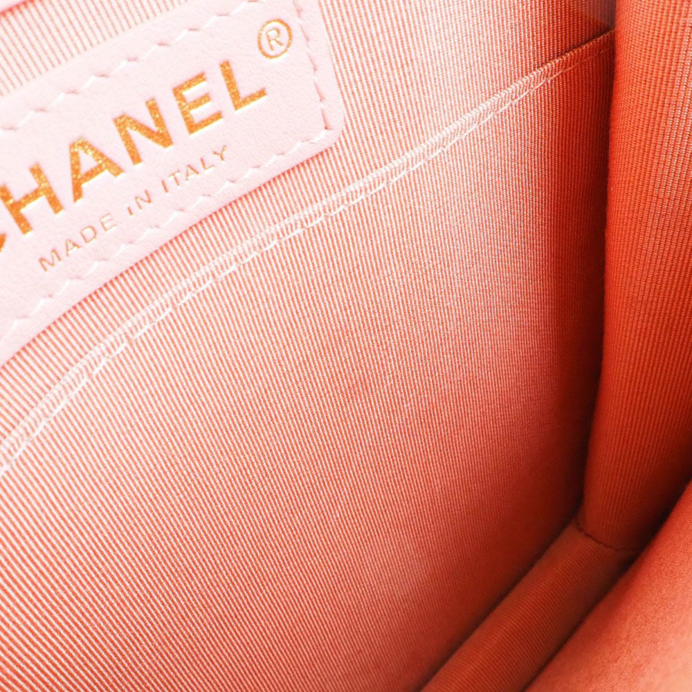 Chanel Chain Shoulder Boy Coco Mark AS0130 Tweed x Lambskin Pink Ladies Bag — Like New