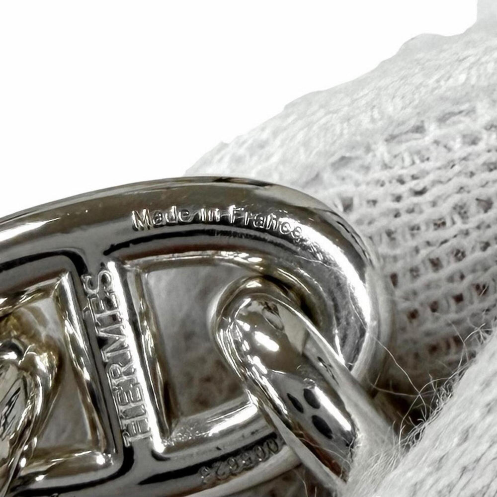 HERMES Chaine d'Ancre MM 925 Bracelet, 14 links, Silver, with Case, Made in France, Weight: 53.2g, Women's — Like New