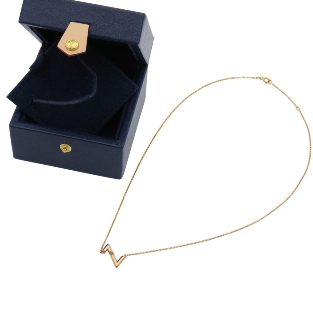 Louis Vuitton LV Vault Upside Down 750PG Necklace 18KPG Pink Gold Q93868 1351 LOUIS VUITTON Jewelry — Like New