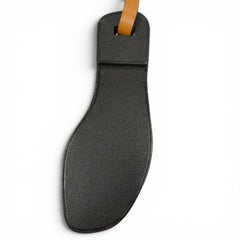 HERMES Oran Nano Charm, Veau Epsom Leather, Butler, Natural Sable, Black/Framboise, Bag Made in France, Women's — Like New