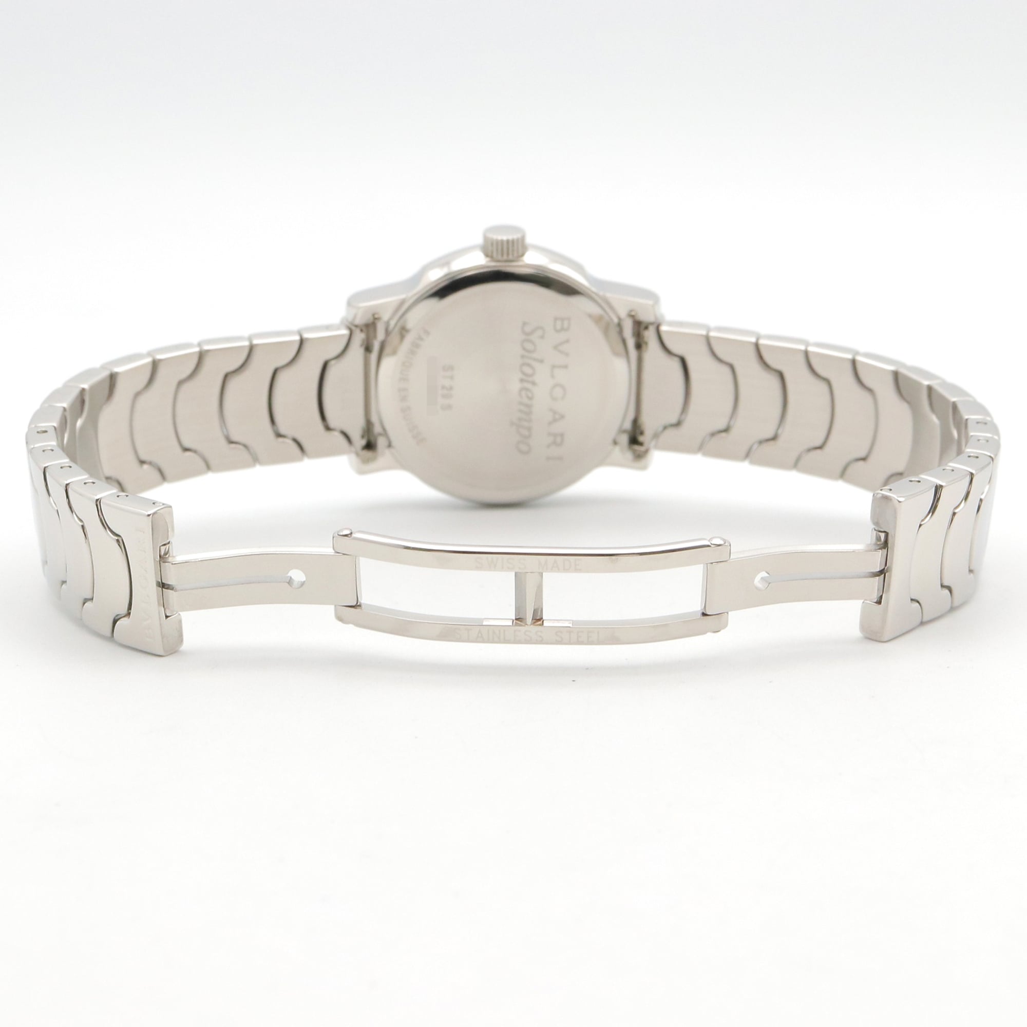 Bulgari BVLGARI Solo Tempo Watch, Stainless Steel, Women's, White (ST29S) — Very Good