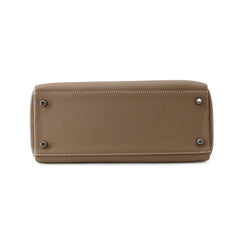 Hermes Kelly 28 Handbag, Inner Stitching, Etoupe Togo Leather, Z Stamp, 2-Way Shoulder Bag. Kelly, Women's Handbag. HERMES — Like New