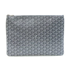 Goyard Clutch Bag Sena MGM SENAT2MGMTY51CL51P Gray Toile Handbag Pouch Medium Large Men's GOYARD — Like New