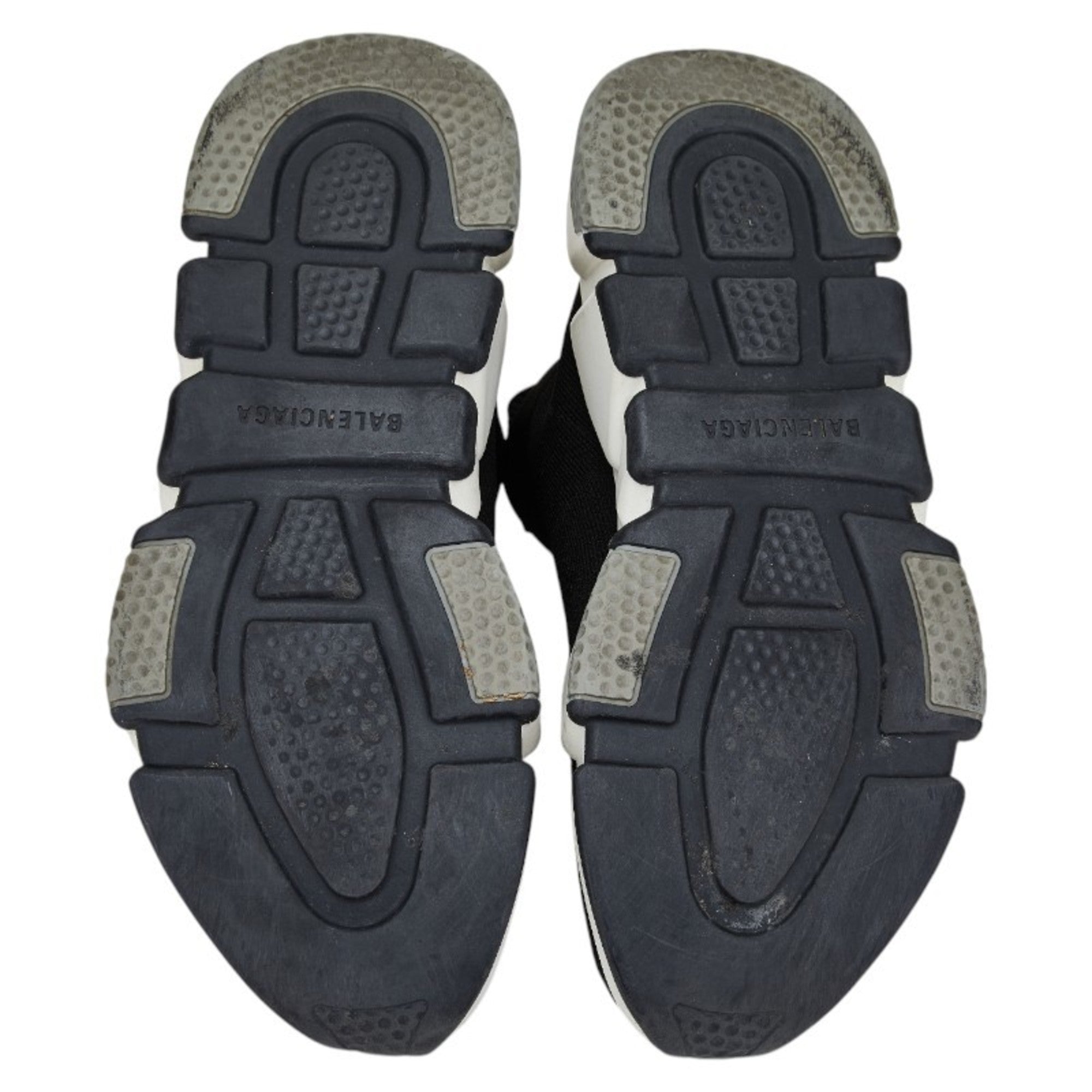 Balenciaga Speed Trainer Sneakers, Size 40, Black and White, Rubber Fabric, Men's, BALENCIAGA