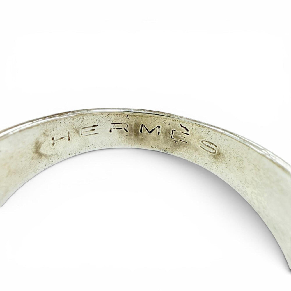 HERMES Vintage 925/750 Combination Sellier Ring, Silver and Gold, Weight 9.82g, Women's Ring — Like New
