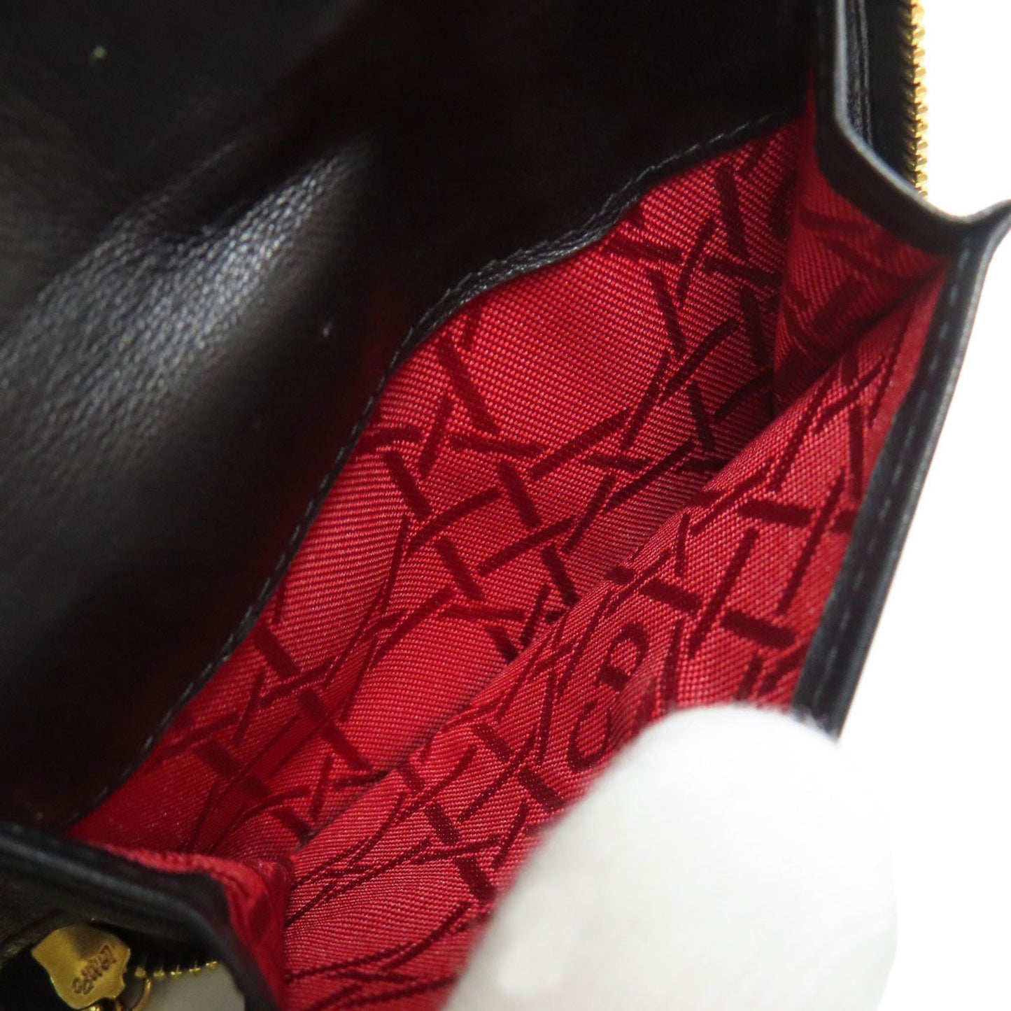 Christian Dior Cannage Bi-fold Wallet Lambskin Women's CHRISTIAN DIOR