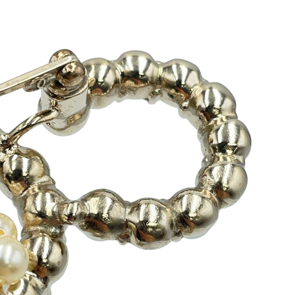 Chanel Brooch, Coco Mark, Metal, Faux Pearl Rhinestones, C21C CHANEL Brooch BROACH — Like New